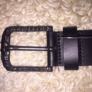 Diesel black leather logo buckle belt !!NEW!!